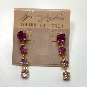 Pink dangling earrings